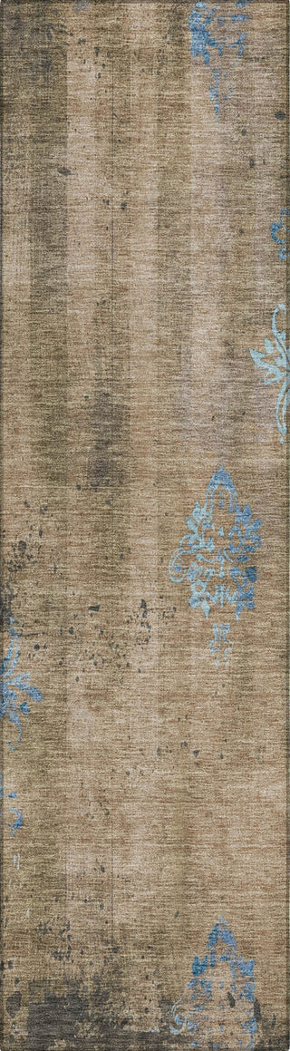 Piper Looms Chantille Floral ACN1788 Taupe Machine Washable Area Rug Runner Main Image
