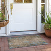 Piper Looms Chantille Floral ACN1788 Taupe Machine Washable Area Rug Scatter Outdoor Lifestyle Image Feature