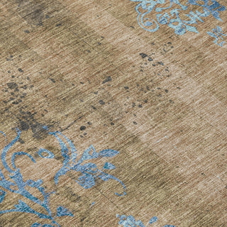 Piper Looms Chantille Floral ACN1788 Taupe Machine Washable Area Rug Swatch Image