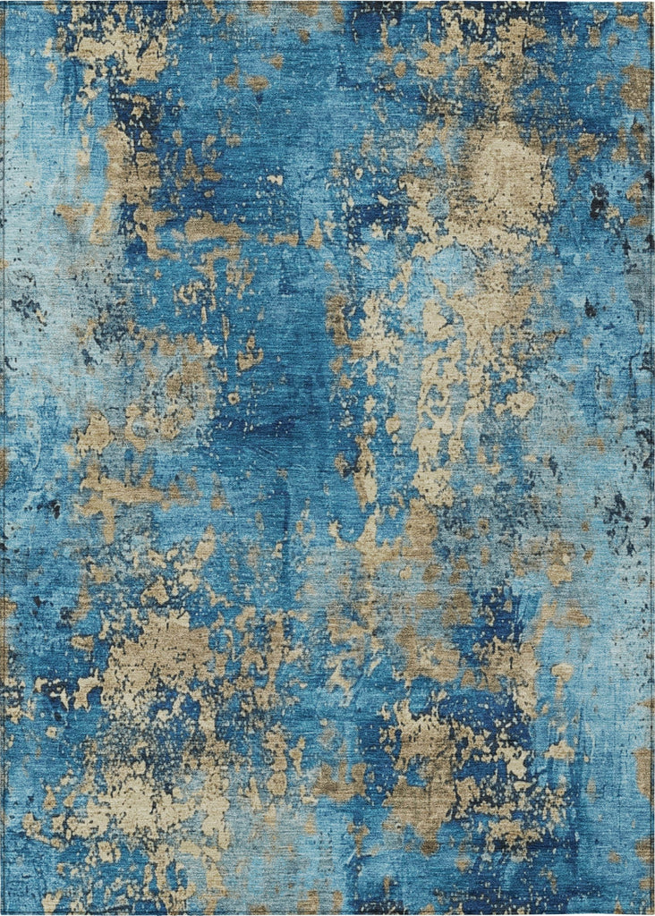 Piper Looms Chantille Modern ACN1789 Blue Machine Washable Area Rug main image