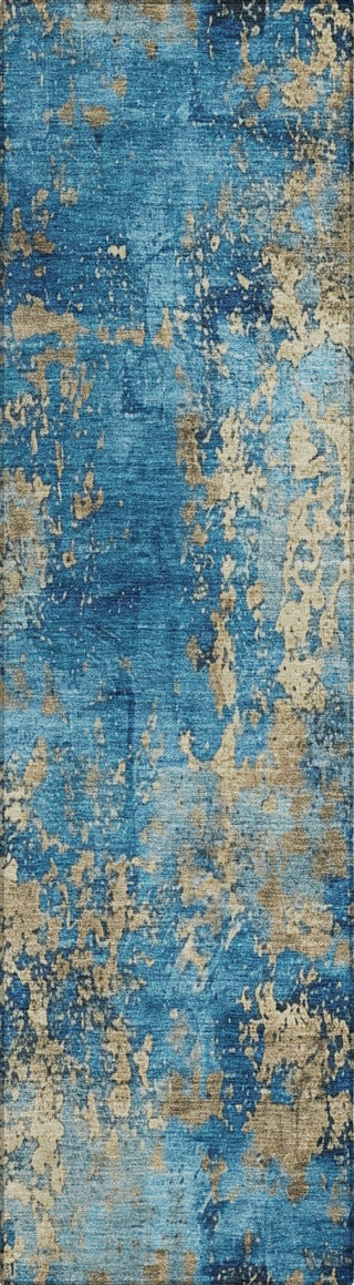 Piper Looms Chantille Modern ACN1789 Blue Machine Washable Area Rug Runner Main Image