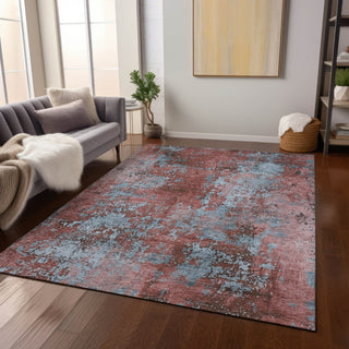 Piper Looms Chantille Modern ACN1789 Coral Machine Washable Area Rug Lifestyle Image Feature