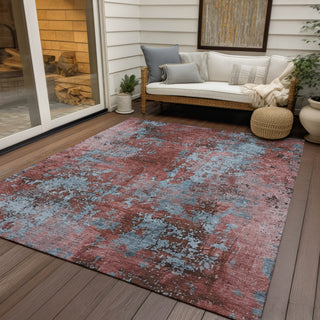 Piper Looms Chantille Modern ACN1789 Coral Machine Washable Area Rug Outdoor Lifestyle Image Feature