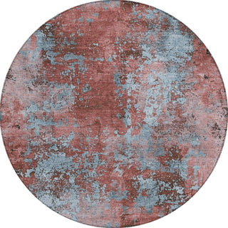 Piper Looms Chantille Modern ACN1789 Coral Machine Washable Area Rug Round Main Image