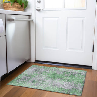 Piper Looms Chantille Modern ACN1789 Green Machine Washable Area Rug Scatter Lifestyle Image Feature