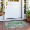 Piper Looms Chantille Modern ACN1789 Green Machine Washable Area Rug Scatter Outdoor Lifestyle Image Feature