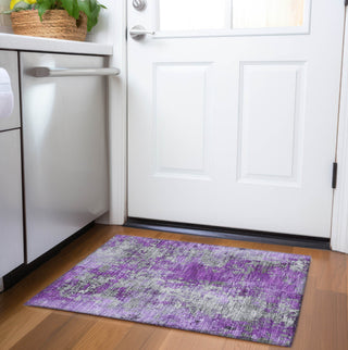 Piper Looms Chantille Modern ACN1789 Purple Machine Washable Area Rug Scatter Lifestyle Image Feature
