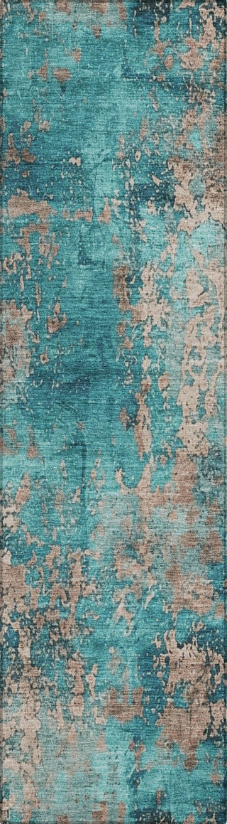 Piper Looms Chantille Modern ACN1789 Teal Machine Washable Area Rug Runner Main Image