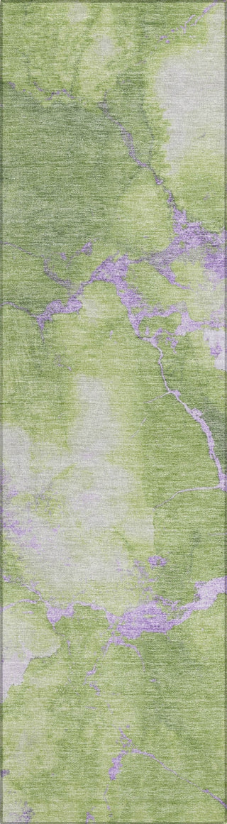 Piper Looms Chantille Abstract ACN1790 Aloe Machine Washable Area Rug Runner Main Image