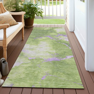 Piper Looms Chantille Abstract ACN1790 Aloe Machine Washable Area Rug Runner Outdoor Lifestyle Image Feature