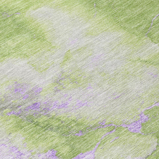 Piper Looms Chantille Abstract ACN1790 Aloe Machine Washable Area Rug Swatch Image