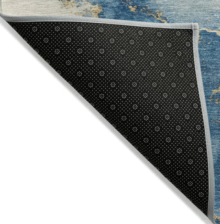 Piper Looms Chantille Abstract ACN1790 Navy Machine Washable Area Rug Backing Image
