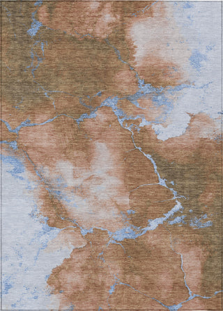 Piper Looms Chantille Abstract ACN1790 Terracotta Machine Washable Area Rug main image