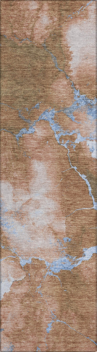 Piper Looms Chantille Abstract ACN1790 Terracotta Machine Washable Area Rug Runner Main Image