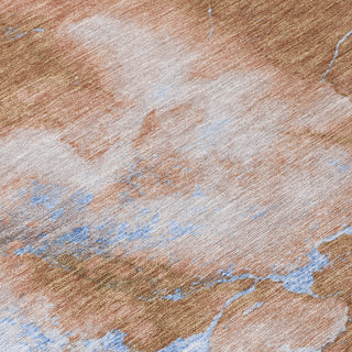 Piper Looms Chantille Abstract ACN1790 Terracotta Machine Washable Area Rug Swatch Image