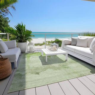 Piper Looms Chantille Modern ACN1791 Aloe Machine Washable Area Rug Outdoor Lifestyle Image Feature