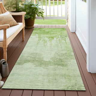 Piper Looms Chantille Modern ACN1791 Aloe Machine Washable Area Rug Runner Outdoor Lifestyle Image Feature