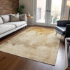 Piper Looms Chantille Modern ACN1791 Gold Machine Washable Area Rug Lifestyle Image Feature