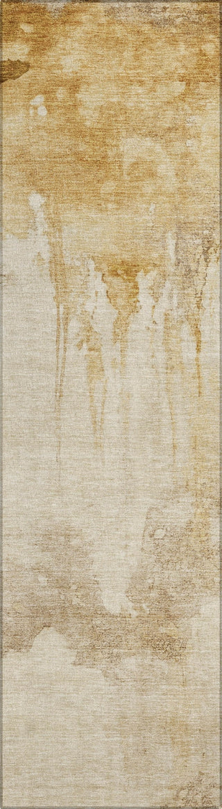 Piper Looms Chantille Modern ACN1791 Gold Machine Washable Area Rug Runner Main Image