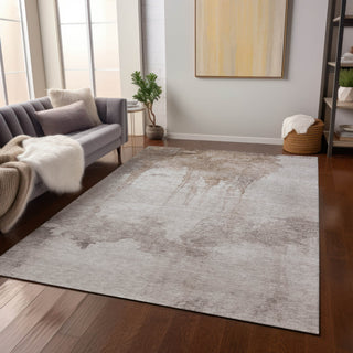 Piper Looms Chantille Modern ACN1791 Taupe Machine Washable Area Rug Lifestyle Image Feature
