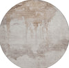 Piper Looms Chantille Modern ACN1791 Taupe Machine Washable Area Rug Round Main Image