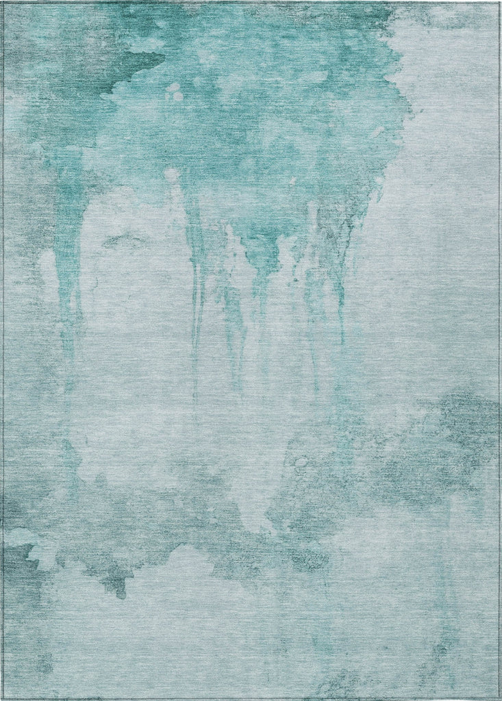 Piper Looms Chantille Modern ACN1791 Teal Machine Washable Area Rug main image