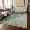 Piper Looms Chantille Modern ACN1792 Emerald Machine Washable Area Rug Lifestyle Image Feature
