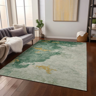 Piper Looms Chantille Modern ACN1792 Emerald Machine Washable Area Rug Lifestyle Image Feature