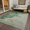 Piper Looms Chantille Modern ACN1792 Emerald Machine Washable Area Rug Outdoor Lifestyle Image Feature
