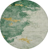 Piper Looms Chantille Modern ACN1792 Emerald Machine Washable Area Rug Round Main Image