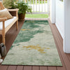 Piper Looms Chantille Modern ACN1792 Emerald Machine Washable Area Rug Runner Outdoor Lifestyle Image Feature