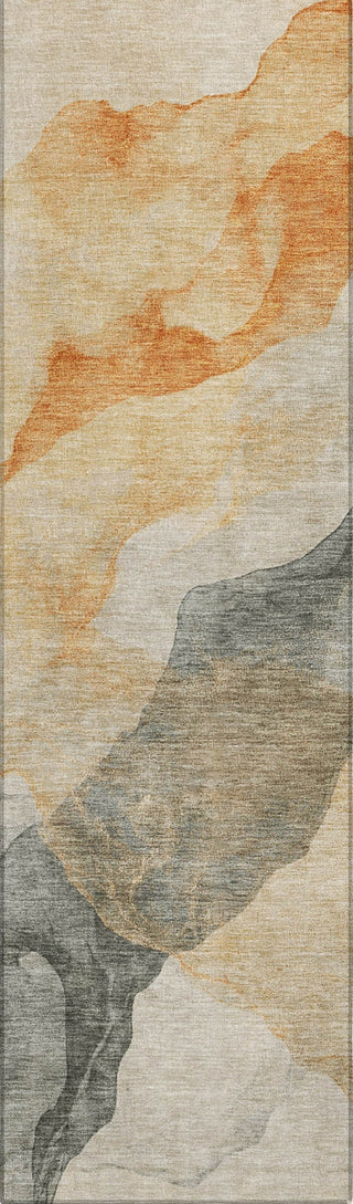 Piper Looms Chantille Modern ACN1793 Orange Machine Washable Area Rug Runner Main Image