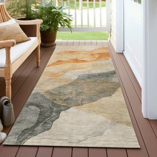 Piper Looms Chantille Modern ACN1793 Orange Machine Washable Area Rug Runner Outdoor Lifestyle Image Feature