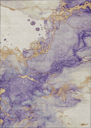 Piper Looms Chantille Modern ACN1794 Purple Machine Washable Area Rug main image