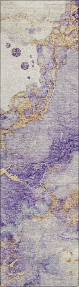 Piper Looms Chantille Modern ACN1794 Purple Machine Washable Area Rug Runner Main Image