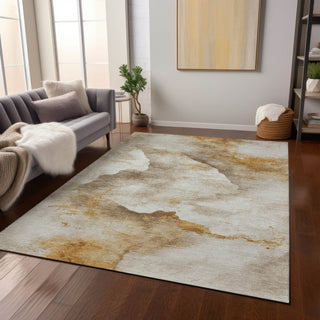 Piper Looms Chantille Modern ACN1796 Beige Machine Washable Area Rug Lifestyle Image Feature