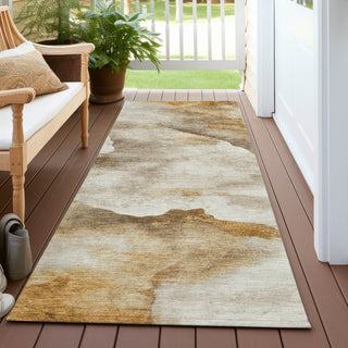 Piper Looms Chantille Modern ACN1796 Beige Machine Washable Area Rug Runner Outdoor Lifestyle Image Feature