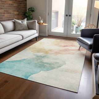 Piper Looms Chantille Modern ACN1797 Pearl Machine Washable Area Rug Lifestyle Image Feature