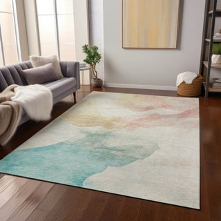 Piper Looms Chantille Modern ACN1797 Pearl Machine Washable Area Rug Lifestyle Image Feature