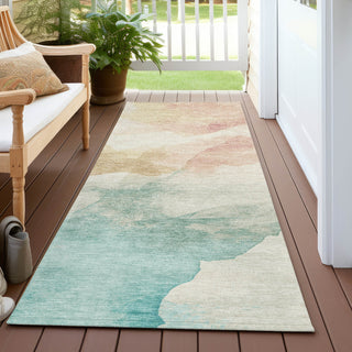 Piper Looms Chantille Modern ACN1797 Pearl Machine Washable Area Rug Runner Outdoor Lifestyle Image Feature