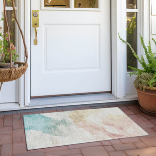 Piper Looms Chantille Modern ACN1797 Pearl Machine Washable Area Rug Scatter Outdoor Lifestyle Image Feature