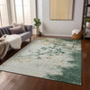 Piper Looms Chantille Floral ACN1798 Emerald Machine Washable Area Rug Lifestyle Image Feature