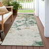 Piper Looms Chantille Floral ACN1798 Emerald Machine Washable Area Rug Runner Outdoor Lifestyle Image Feature