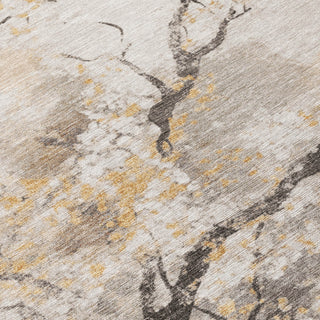 Piper Looms Chantille Floral ACN1804 Putty Machine Washable Area Rug Swatch Image