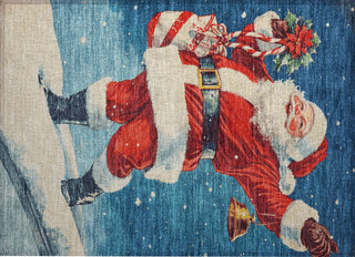 Piper Looms Chantille Christmas ACN1807 Blue Machine Washable Area Rug Scatter Main Image