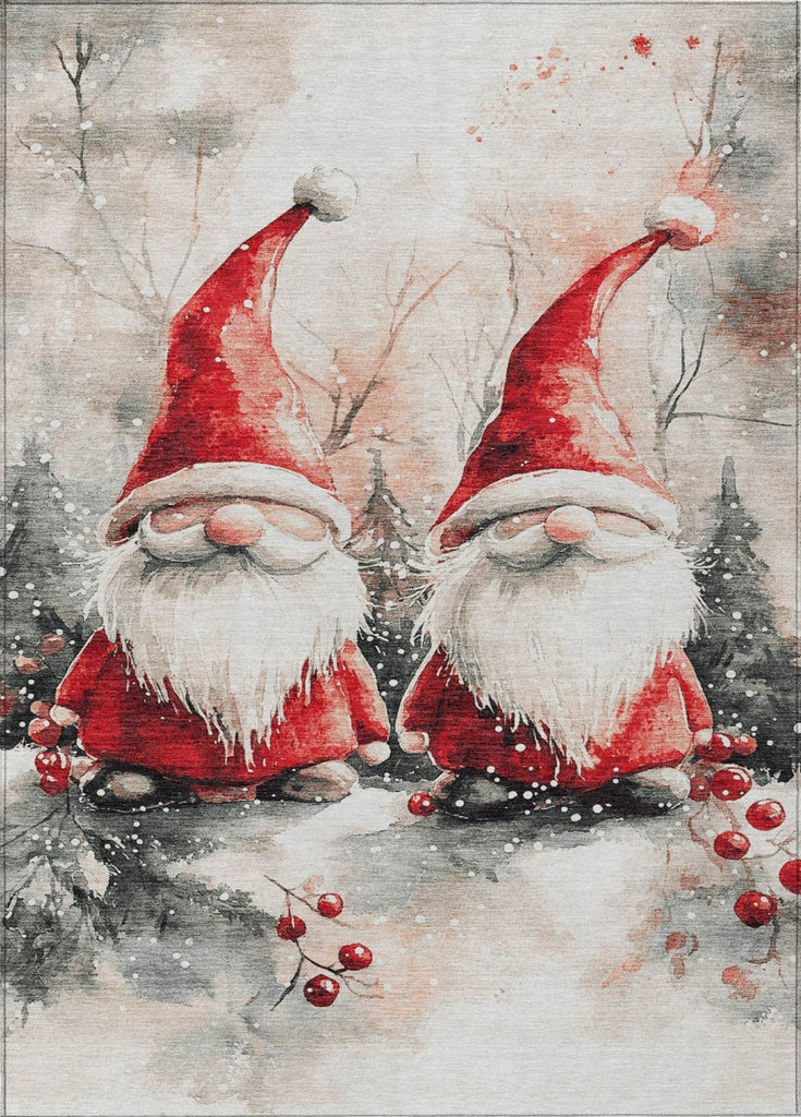 Piper Looms Chantille Christmas ACN1808 Ivory Machine Washable Area Rug main image