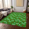 Piper Looms Chantille Christmas ACN1810 Green Machine Washable Area Rug Lifestyle Image Feature