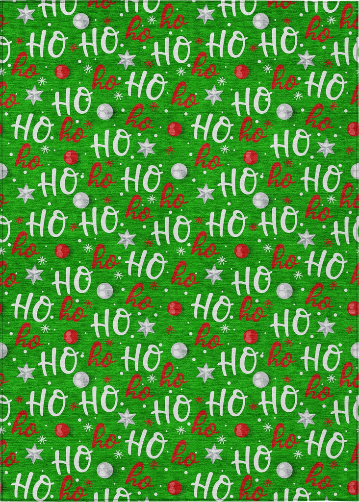 Piper Looms Chantille Christmas ACN1810 Green Machine Washable Area Rug main image