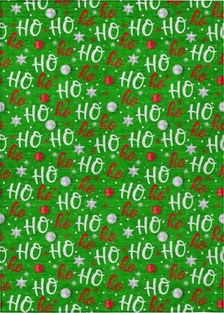 Piper Looms Chantille Christmas ACN1810 Green Machine Washable Area Rug main image