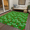 Piper Looms Chantille Christmas ACN1810 Green Machine Washable Area Rug Outdoor Lifestyle Image Feature